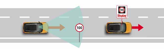 50m DSBS (kombinált érzékelős vészfékasszisztens)* Menet közben a Vitara két érzékelővel (kamerával és lézerérzékelővel) meghatározza, fennáll-e az ütközés veszélye az elöl