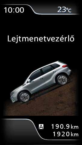 Lejtmenetvezérlő A meredek lejtőkön, amikor az autó azt észleli, hogy a motorfék lassítása önmagában nem elég, automatikusan működteti a féket is a