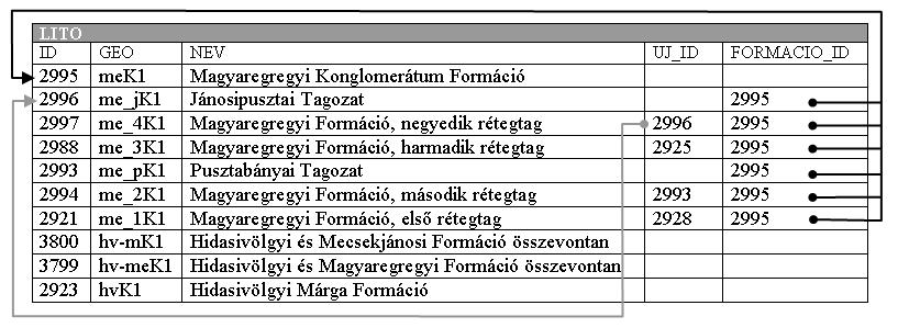 A MÁFI egységes földtani jelkulcsa, fúrási adatbázisa és ezek webes lekérdezőfelülete 121 5. ábra.