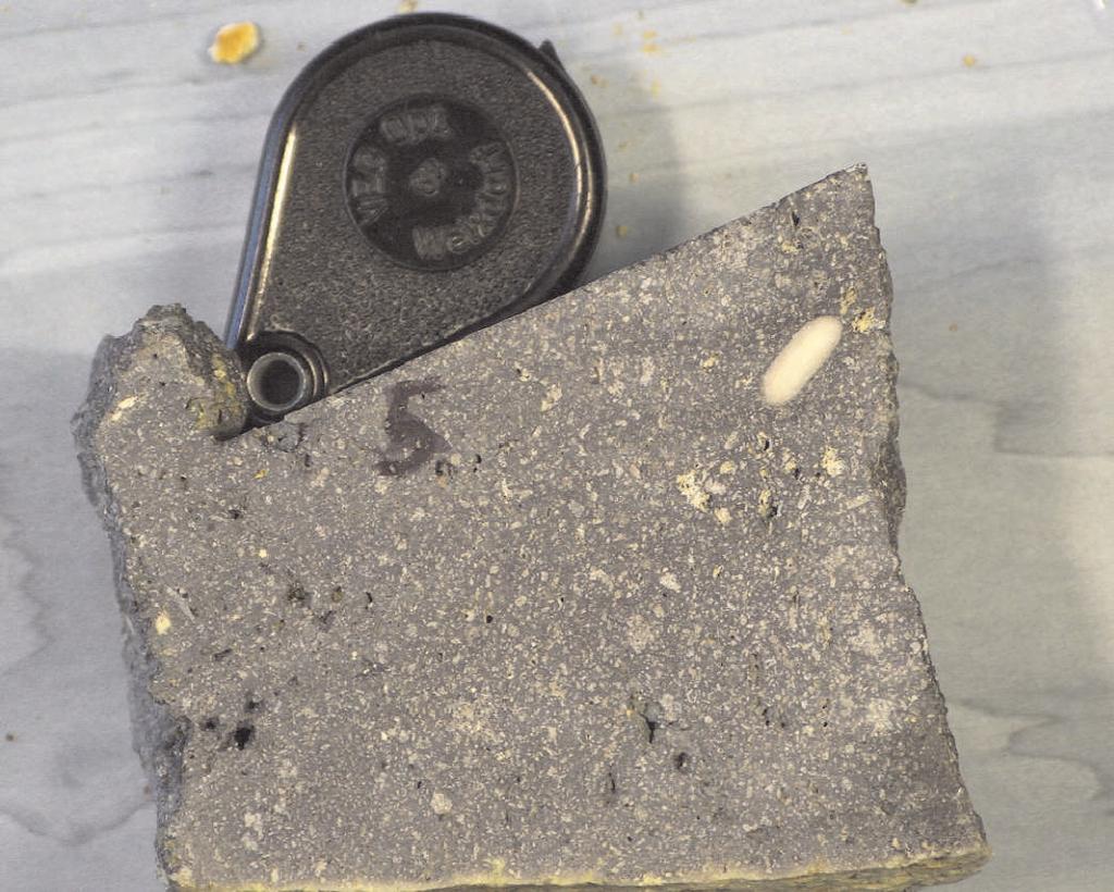 The matrix contains plagioclase laths, pyroxene needles and opaque minerals. 10, 1N. (The long edge of the photo is 1.8 mm) b) 13. fénykép.