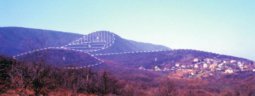 Second phase landslide at the SE margin of the Vértes Mt.