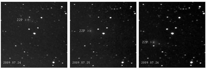változócsillagok Szerzõnk mûszeregyüttese (200 mm-es teleobjektív és StarLight MX516 CCD) A 22P/Koppf-üstökös és a kitörésben elkapott törpenóva tőle egyre távolodó üstökös is a látómezőben maradjon.