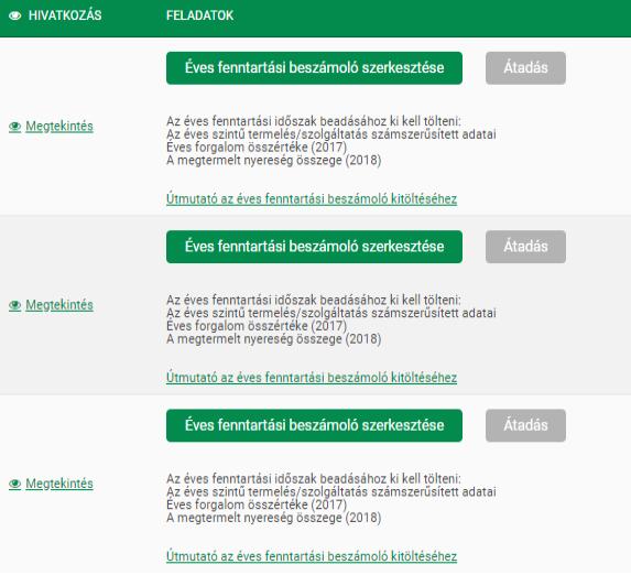 Az alábbiakban megtalálhatóak a minimum követelmények az Éves fenntartási beszámolóval kapcsolatosan, illetve a kötelezően kitöltendő mezőkkel és a kötelezően feltöltendő mellékeltekkel kapcsolatban.