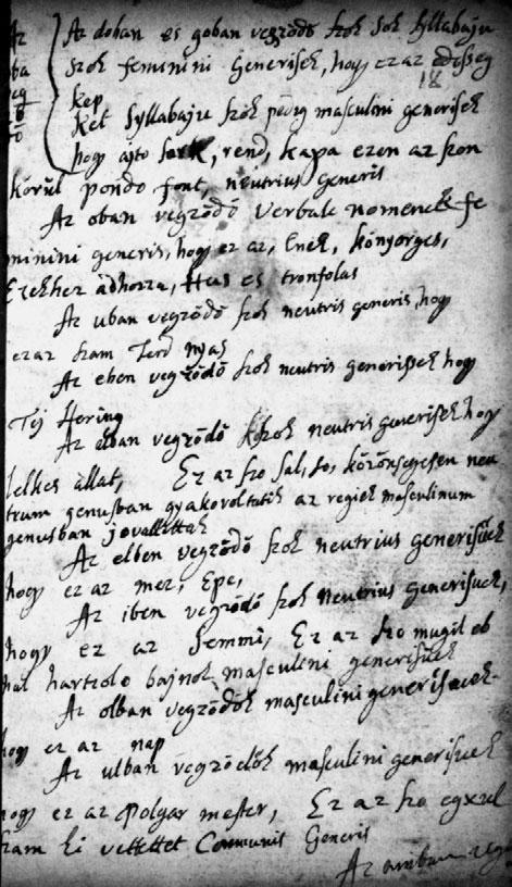 LŐRINCZI RÉKA 3. kép Kolozsvári Grammatika 18r 4. kép Kolozsvári Grammatika 17v 5.