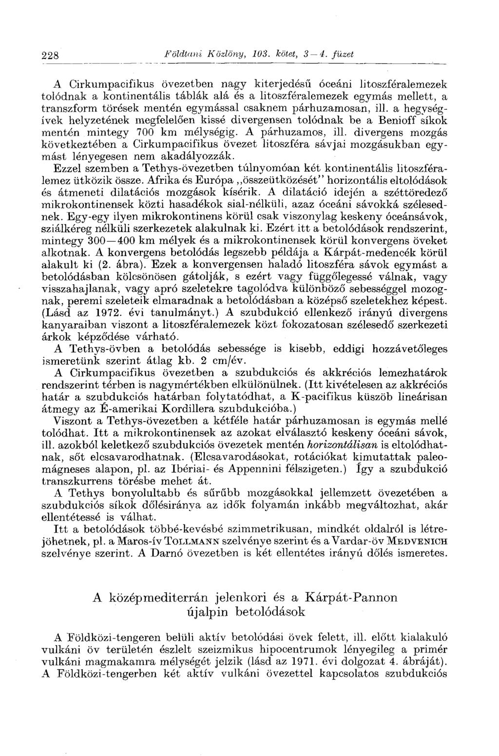 228 Földtani Közlöny, 103. kötet, 3 4.