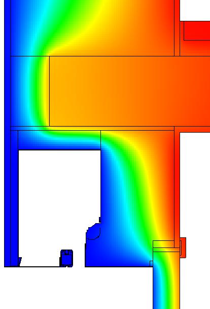 kép TRAV frame I_screen-IS 0/0-0 U SB 0, W/m K ( 0,85 W/m K)* 0, W/mK ( 0, W/mK)* 0,89 ( 0,70)* CSATLAKOZÁS LENT Hőkép elemzés DIN 08 szerint Melléklet-,.