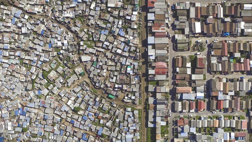 Divided Cities: ahol határvonal tépi föl a városszövetet Cape Town, Dél-afrikai Köztársaság az apartheid térbeli