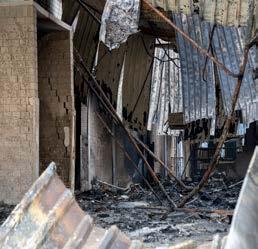 IN FOCUS A gigantic fire was raging; three fire engines from the professional fire department and several voluntary fire departments with 78 emergency vehicles, including three turntable ladders, a