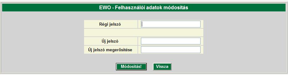 Adatmódosításra kattintva: Kattintson a Jelszó sorának végén található jelölőnégyzetbe,