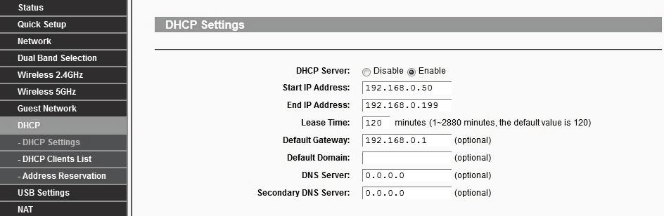 Amikor megjelenik az ablak, írja be a router felhasználónevét és jelszavát, majd nyomja meg az enter gombot. A sikeres bejelentkezés után keresse meg a routerben a DHCP beállításokat.