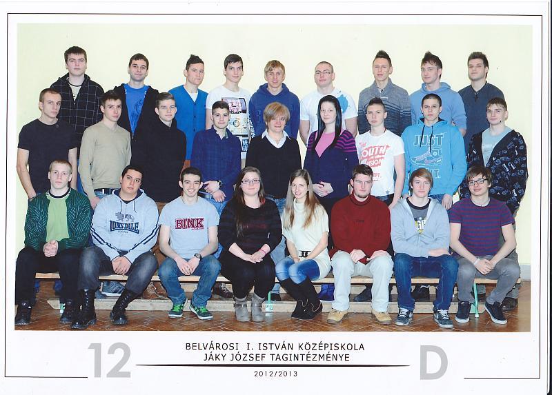 12.D. Pencsné Mészáros Erzsébet Benkő Dávid Lajos, Blaski Anna, Buzai Roland, Csókás Lili, Gabrovits Balázs, Gigler Hajdu Hegedűs Imre Richárd Zoltán, Jónás Géza, Joó Láda