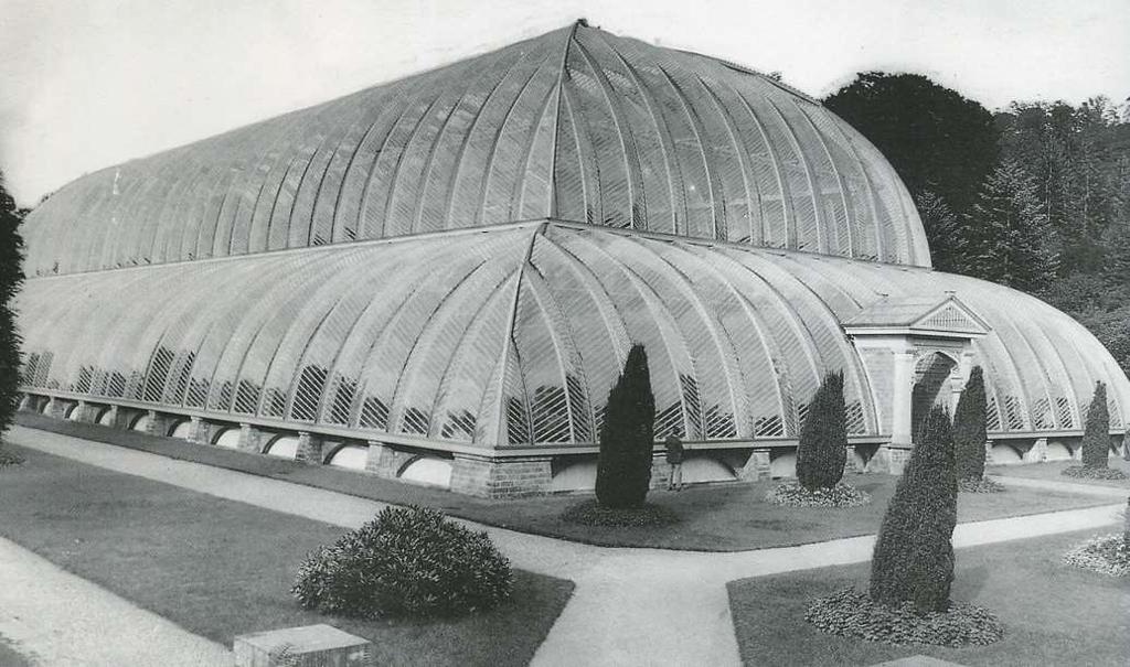 Great Conservatory, Big Stove, Chatsworth, GB, Joseph Paxton 1837 Korában a világ legnagyobb üvegháza: 68x37 m.