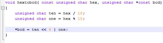 Hex2BCD C modul Egy 8 bites hexadecimális számot