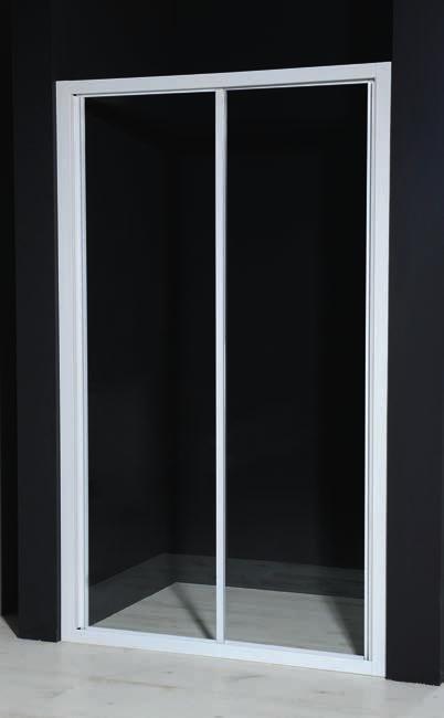990,- Fehér profil, 3,5 mm-es polystyren betétlemez, magasság: 185 cm DTR Eltolható ajtó DTR-C-80