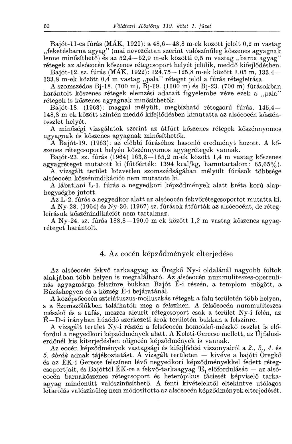 60 Földtani Közlöny 119. kötet 1.