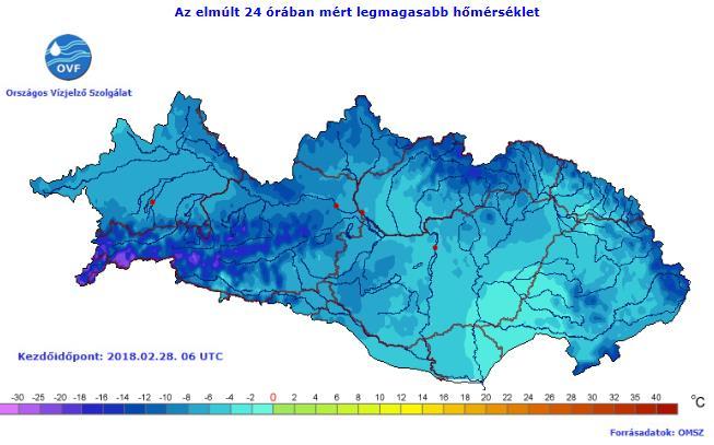 A csapadék mennyisége főképp a déli határ mentén volt jelentős, de helyenként a Bükk és a Mátra keleti oldalain torlódó nedvességből is számottevő mennyiséget mértek.