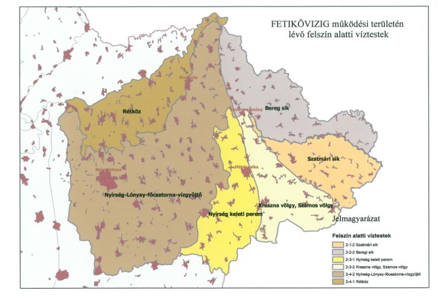 A vizsgált terület vízgyűjtő gazdálkodási tervezési alegységeit a 4.
