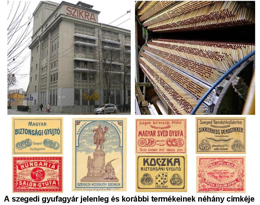 A hazai gyufagyárak A magyarországi első dörzsgyufagyár 1834-i alapítása után több üzem jött létre.