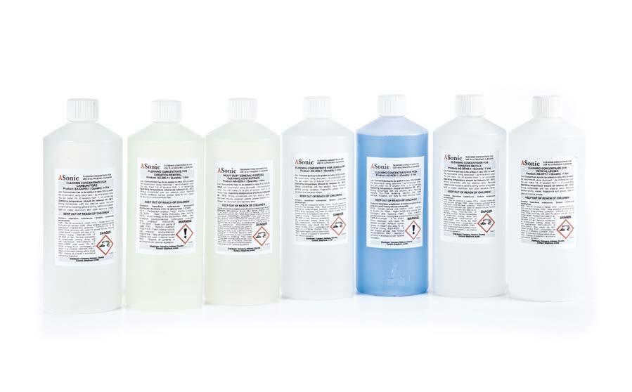 Ultrahangos tisztítókhoz használatos ASonic tisztító koncentrátumok Az ASonic tisztító koncentrátumokat kifejezetten ultrahangos tisztítókban történő használatra tervezték.