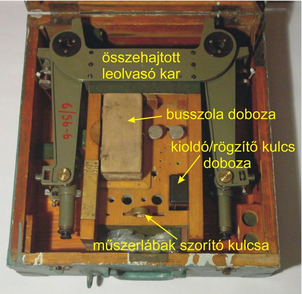 3. Az Auterbal-inga használata Az Auterbal-inga 40 perces csillapodási idejű műszer, ami azt jelenti, hogy az inga dezarretálásától (kioldásától) számítva az első azimut kivételével 40 perces