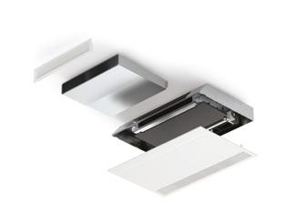 Variable lenght air duct. Alumínium kifúvó légrács egyenes profilú légterelőkkel Aluminum air outlet grill with straight airflow.