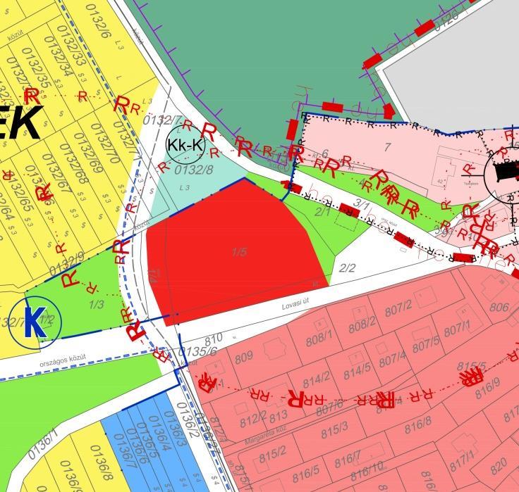ALÁTÁMASZTÓ MUNKARÉSZ A tervezés során az önkormányzat a Lovasi út felé 10 méteres előkert, valamint 10 méteres oldalkert megállapítását kérte.