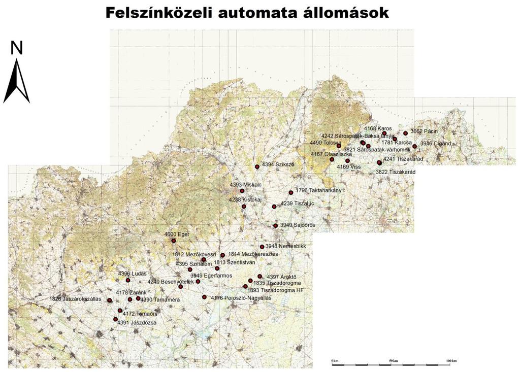 FELSZÍNKÖZELI TÁVJELZŐ ÁLLOMÁSOK ADATSORAI 12.