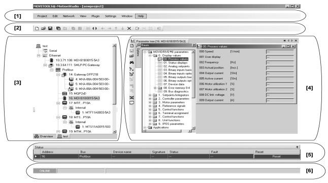 MOVITOOLS MotionStudio Ethernet-en át Áttekintés 11 11 MOVITOOLS MotionStudio Ethernet-en át Az (5.