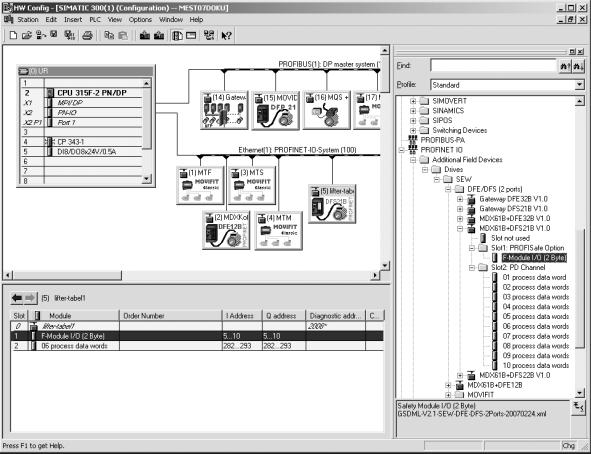 Tervezés PROFINET esetén A PROFIsafe tervezése STEP7-tel 7 7.5.2 A PROFIsafe-tulajdonságok tervezése A HW Config-ban végzett tervezést rendszerint hozzá kell illeszteni az alkalmazáshoz.