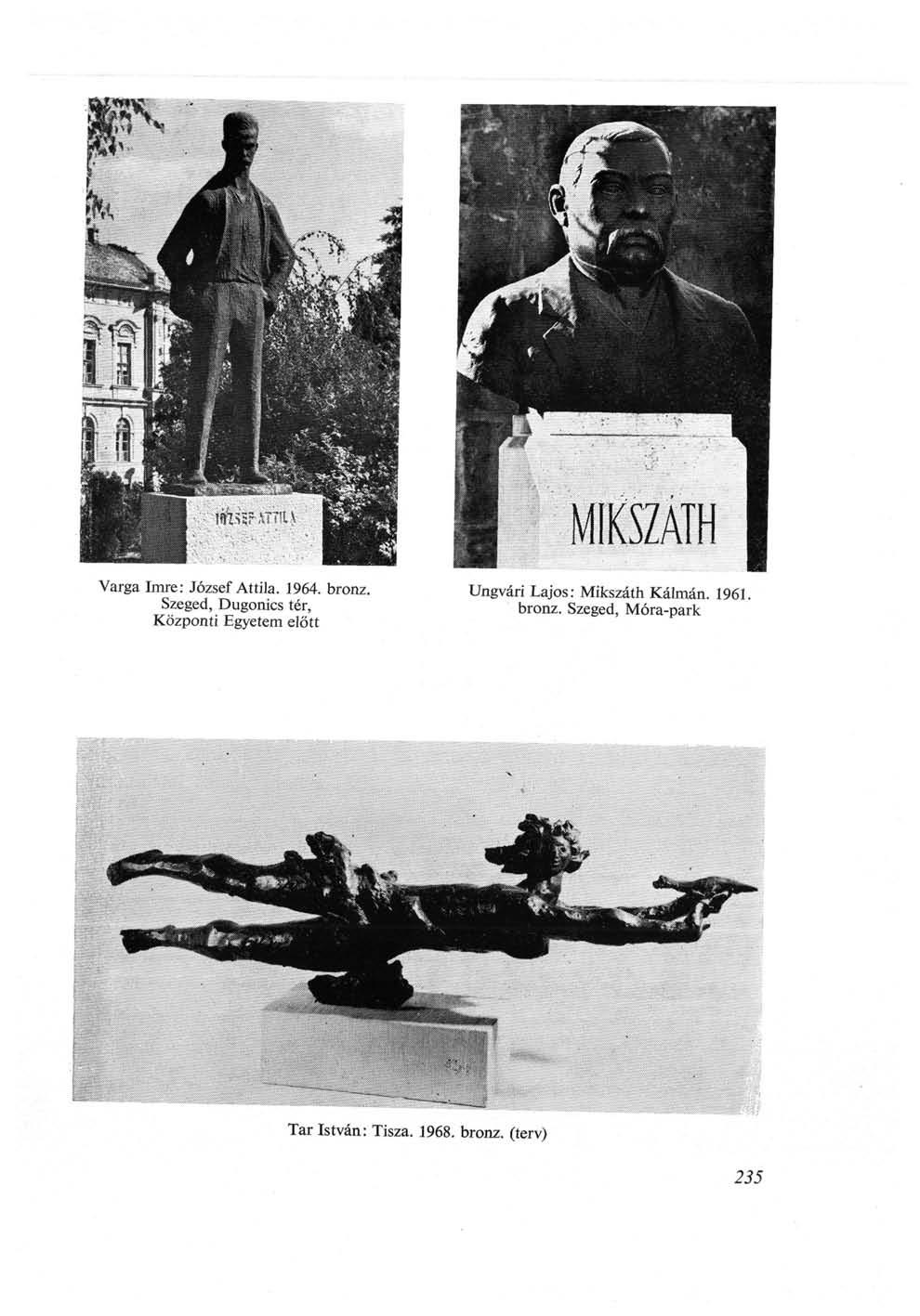 Varga Imre: József Attila. 1964. bronz.