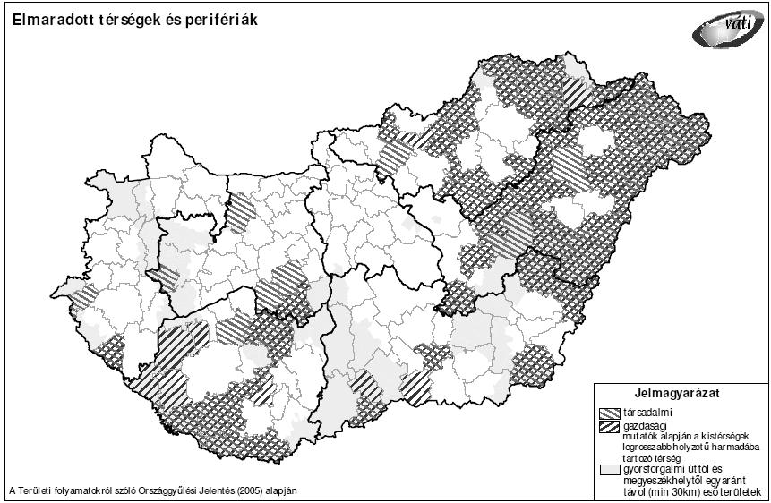 Elmaradott térségek és perifériák, 2005.