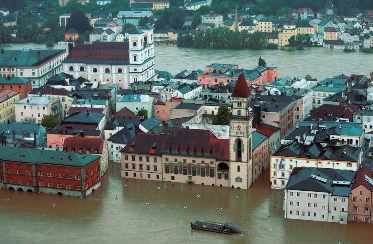 Flood on the River Danube