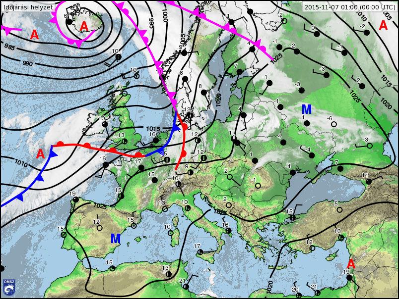 kifejezi az egyezés milyenségét, zöld szín jelöli a jó egyezést, piros szín pedig a rossz egyezést) 5. időszak (2015. november 7. 17:00 2015. november 8.