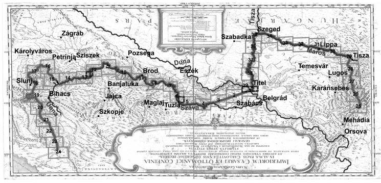 A karlócai békében kijelölt határ határtérképe 137 2. melléklet.