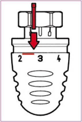 Szerelés 1. Csavarozza le a menetes kupakot vagy a kézi kereket a termosztátszelep alsórészről. 2.