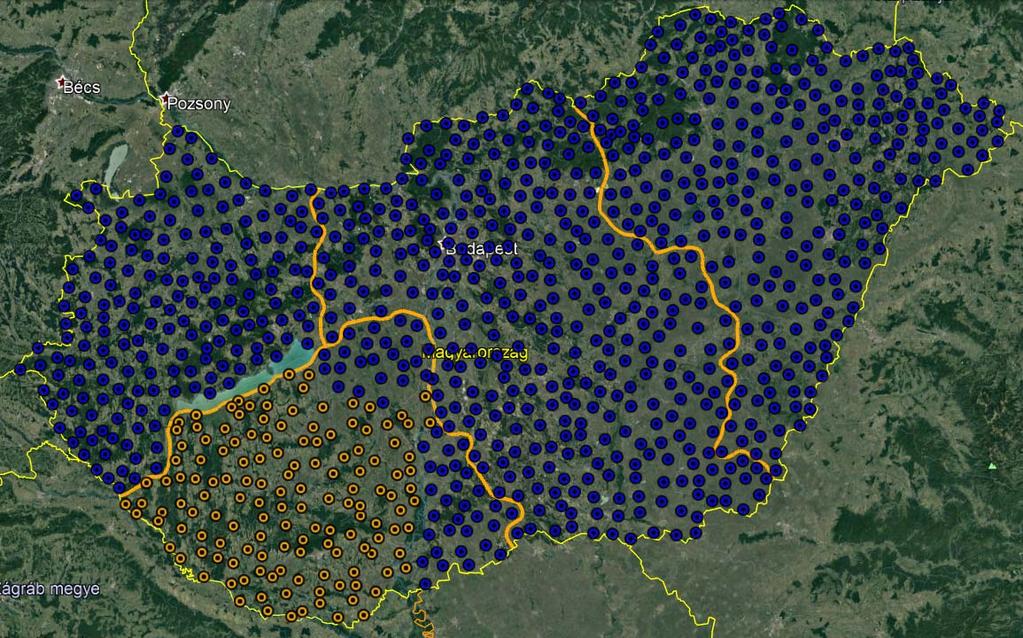 Országos talajgenerátor hálózat Jelmagyarázat: NEFELA egyesülés által