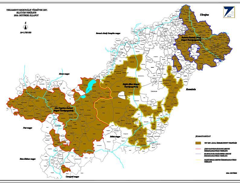 1. számú melléklet A TRV Zrt. illetékességi (szolgáltatási) területe 1.