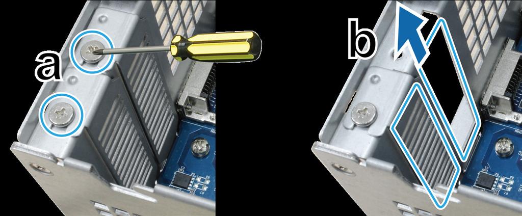 Hálózati adapter csatlakoztatása a RackStation egységhez A RackStation egység két PCIe x8 hálózati csatolókártyát támogat.