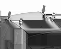 70 Tárolás Tetőcsomagtartó Biztonsági okokból és a tető sérülésének elkerülése érdekében javasoljuk, hogy csak a gépkocsijához jóváhagyott tetőcsomagtartót használjon.