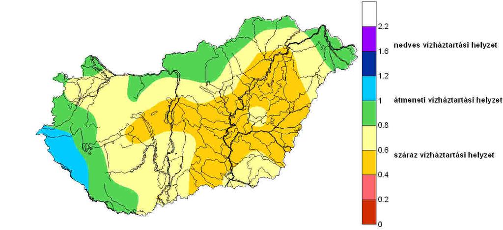 (átlagosnál csapadékosabb szeptemberi idjárás esetén) Elzetes aszályértékelés Az idei aszályhelyzetet az átlagosnál jóval melegebb és szárazabb tavasz és nagy