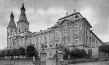 képeslap Ciszterci rendház és templom