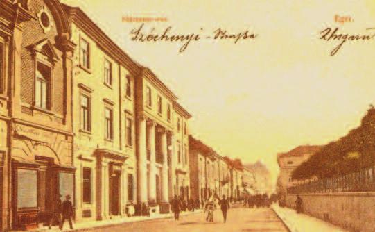 Korabeli képeslap 113 Széchenyi utcai részlet,