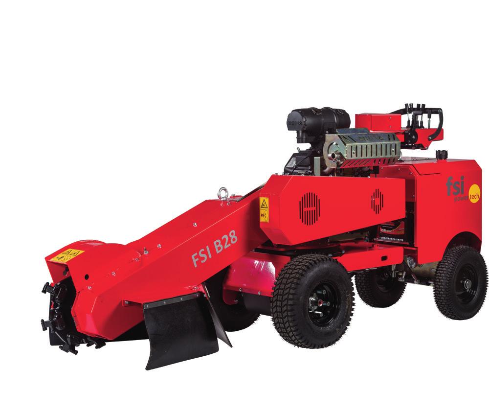 Ø20,5/16 Méret H x Sz x Ma 2700 x 800 x 1160 mm Tömeg 600 kg Rönkvágó 2WD-vel és benzinmotorral Az FSI B28 komoly