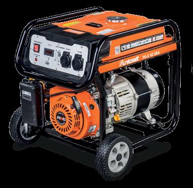 MŰHELYTECHNIKA PG-E 40 SRA / PG-E 60 SEA / PG-E 80 TEA Benzinmotoros szinkrongenerátoros aggregátorok igényes felhasználóknak ffrövid ideig akár a névleges teljesítmény 3 x-át képes