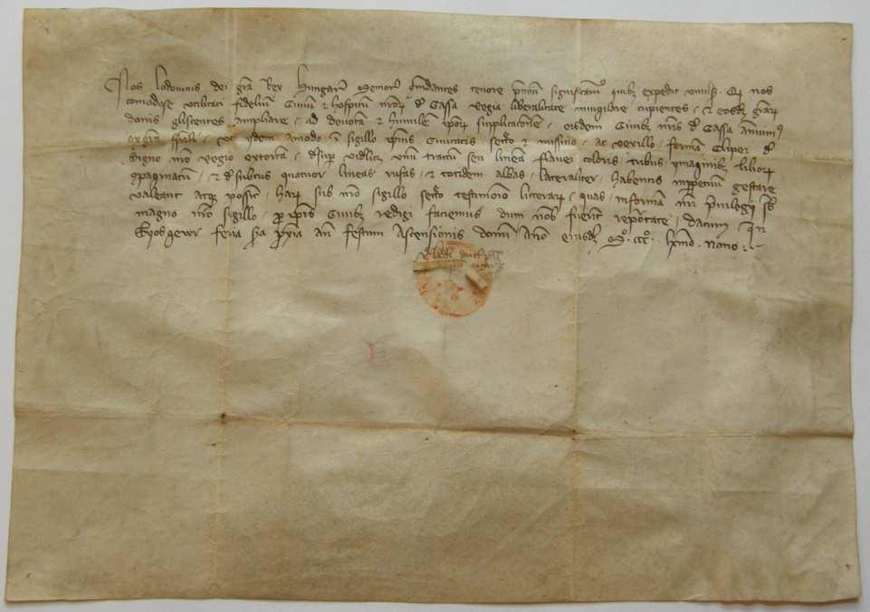 Melléklet: 1. ábra. Kassa város 1369.