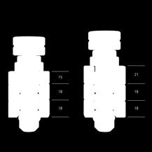 A rögzítési zóna 33 mm-től egészen 39 mm-ig terjed a rövid csavarnál és 51 mm-től egészen 57 mm-ig a hosszú csavarnál.