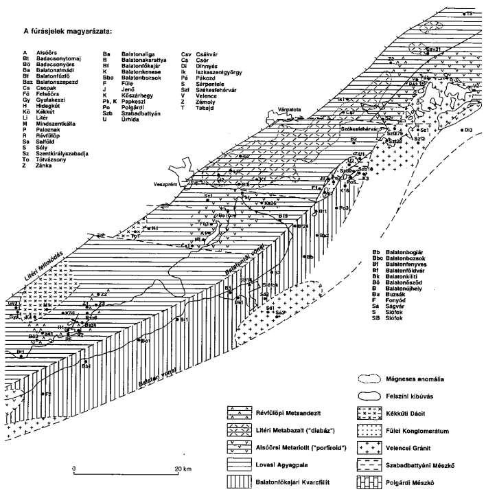 Litéri Metabazalt Fülei Konglomerátum Lovasi Agyagpala Kékkúti Dácit Révfülöpi Metaandezit
