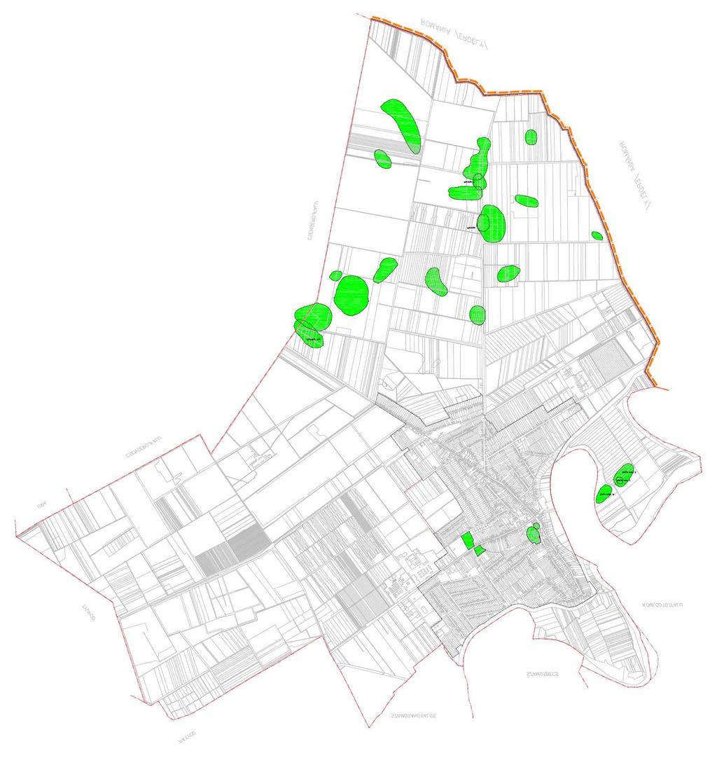 A műemléki környezetbe tartozó ingatlanok helyrajzi szám szerint: 454, 456/1/2/3/4, 468, 469/1/4, 470, 471, 472, 473, 474, 475, 476, 477/1/2, 478, 479/1, 479/2, 480/1, 481, 482, 483/1/2, 484/1, 856,