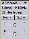 A képen két különböző hangállományt láthatunk. Ha ebben az esetben nyomjuk meg a Lejátszás ikont, az összes sávon (track) elhelyezett hangállomány egyszerre szólal meg.