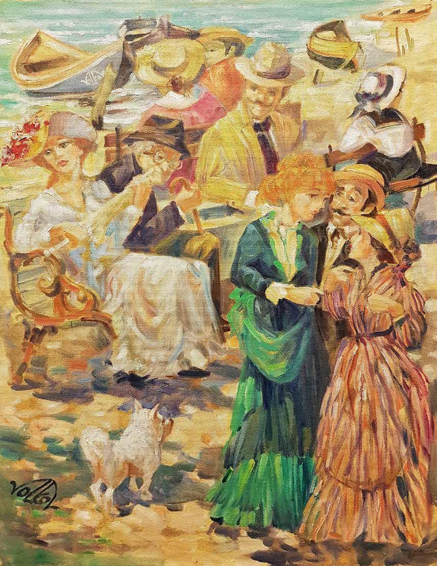 188. tétel VOLKOV, MIHAIL Tengerparti impresszió 80 x 60 cm